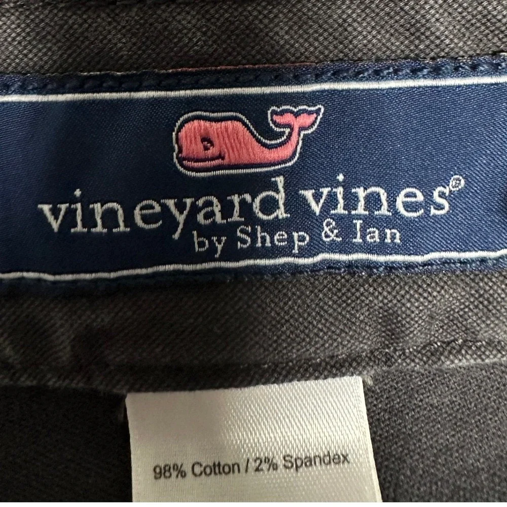 Vineyard Vines Pants Mens 36X30 Grey Straight Leg 5-Pocket Khakis Chino Stretch